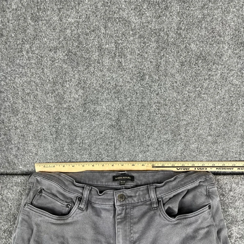 Banana Republic Pants‎ Mens Size 36x32 Gray Slim Fit Cotton Stretch Casual Chino